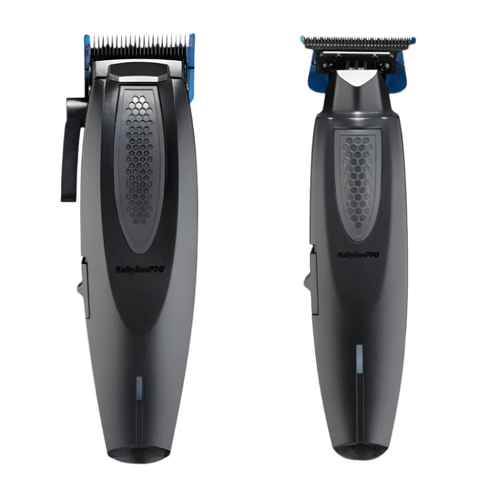 BaByliss Pro Limited Edition Lithium FX Cordless Ergonomic Clipper + Trimmer Combo Matte Black FX673NSMB + FX773NMB