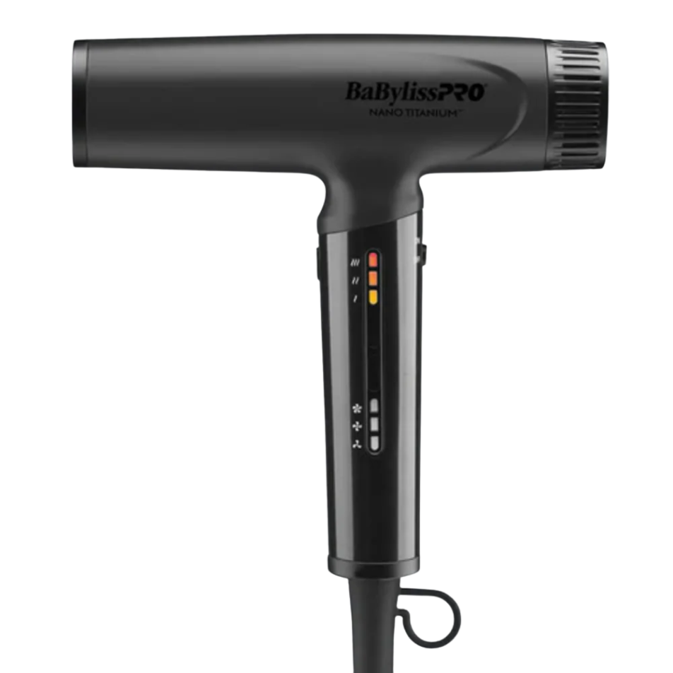 BaByliss Pro Nano Titanium Light Ionic High Speed Hair Dryer Matte Black BNTC9200MB