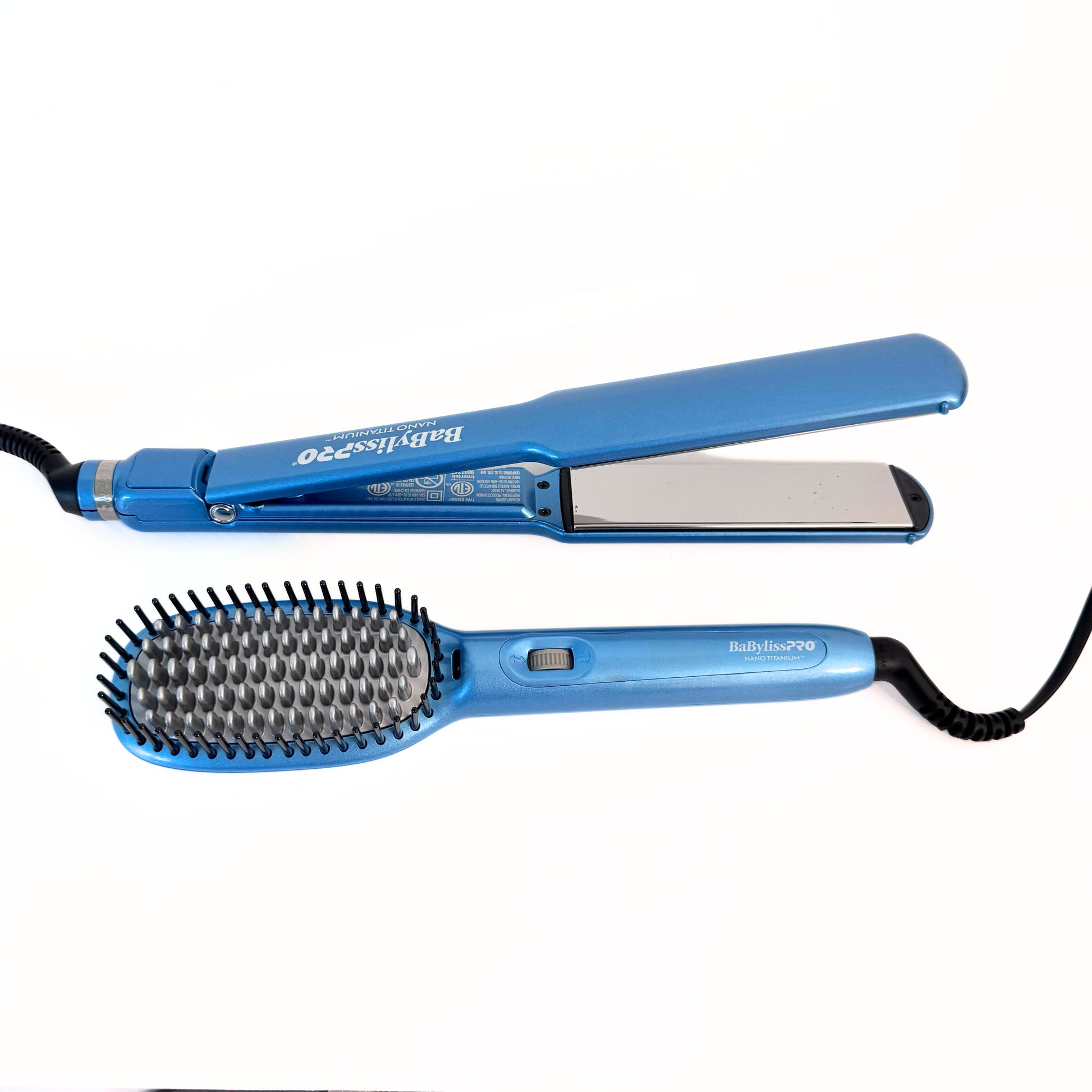 BabylissPRO Nano Titanium Flat Iron Thermal Brush Combo BNTPP52UC combo