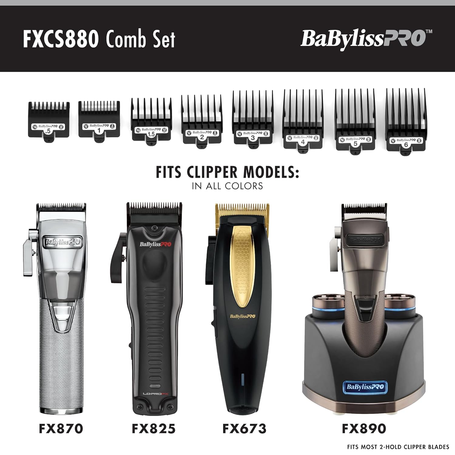 BabylissPro Comb Set FXCS880