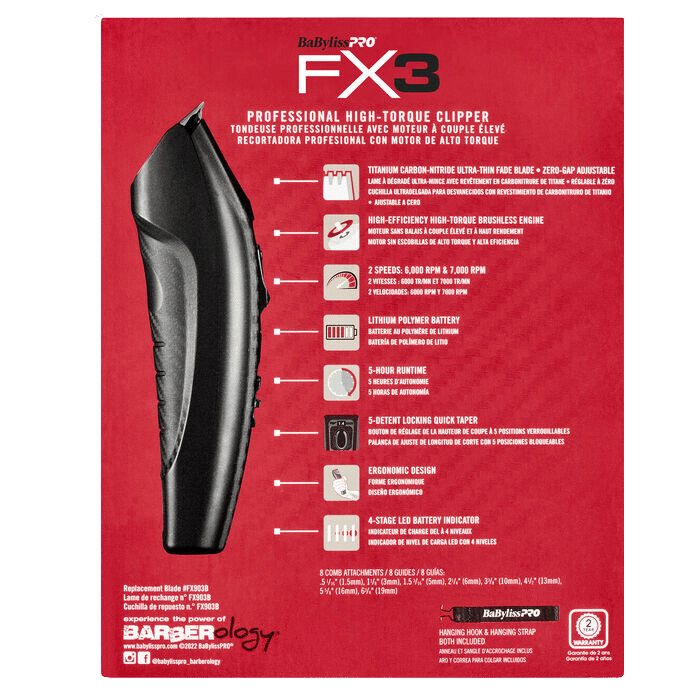 BabylissPro FX3 Clipper Black FXX3CB
