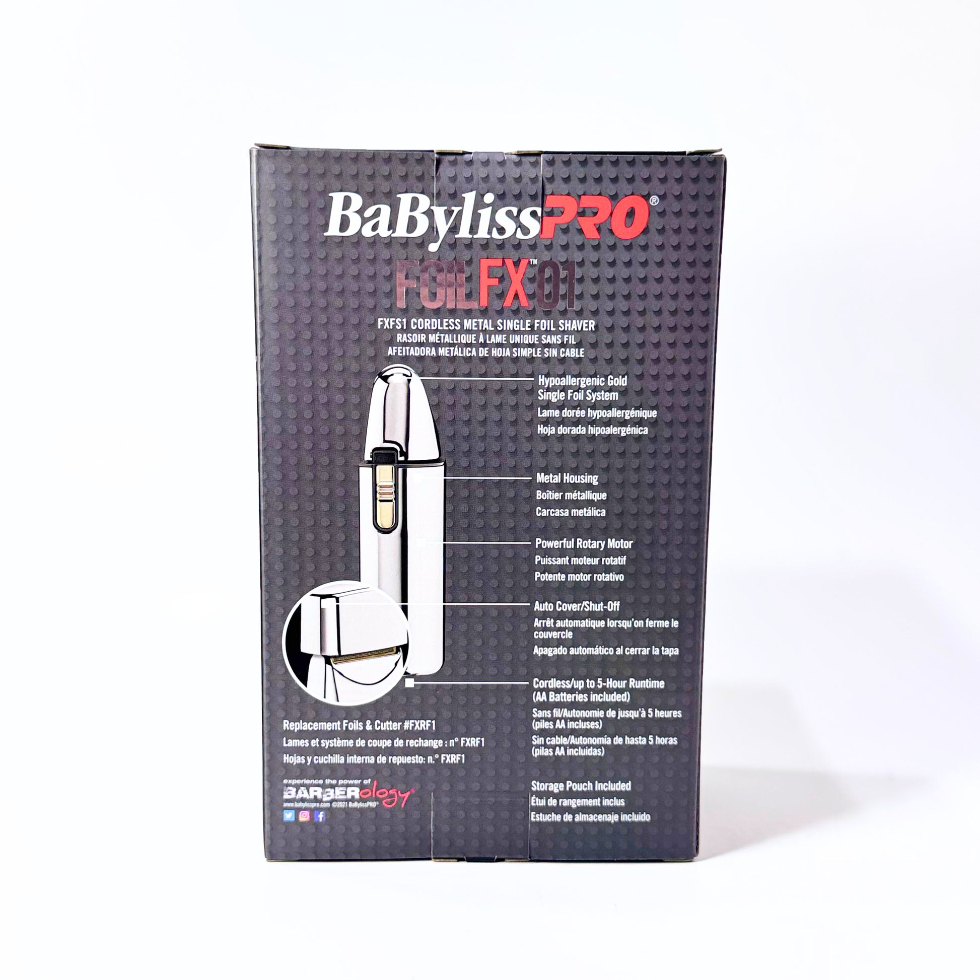 Babylisspro fxfs1 single foil shaver box back
