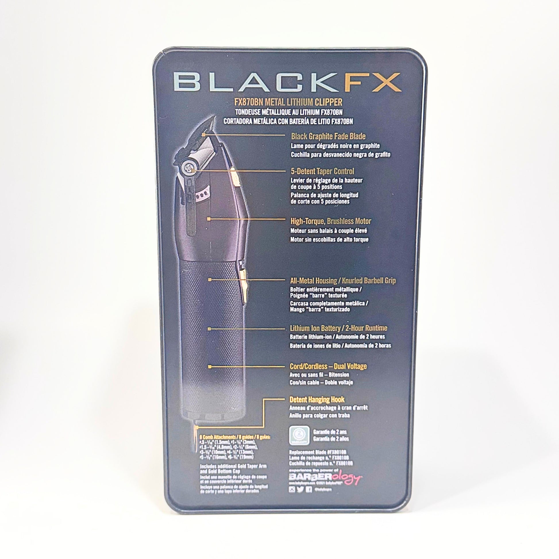 Babylissro Blackfx Clipper FX870BN box back