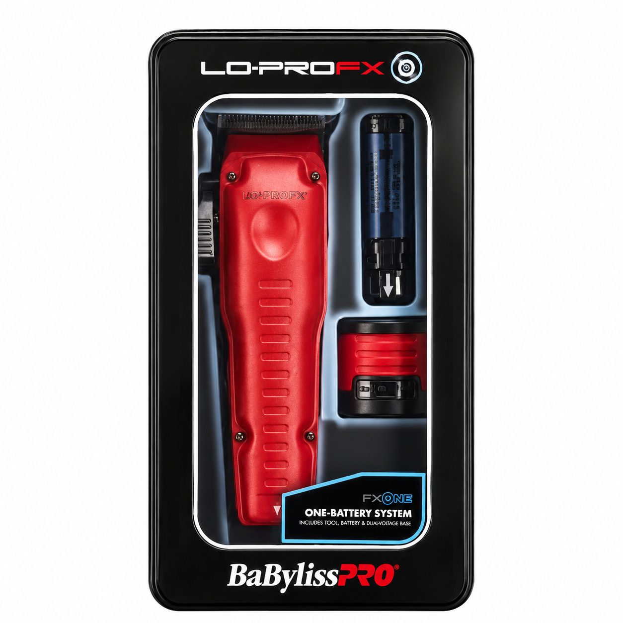 BaBylissPRO FXONE LO-PROFX Matte Red Clipper & Trimmer ComboFX829MR + FX729MR