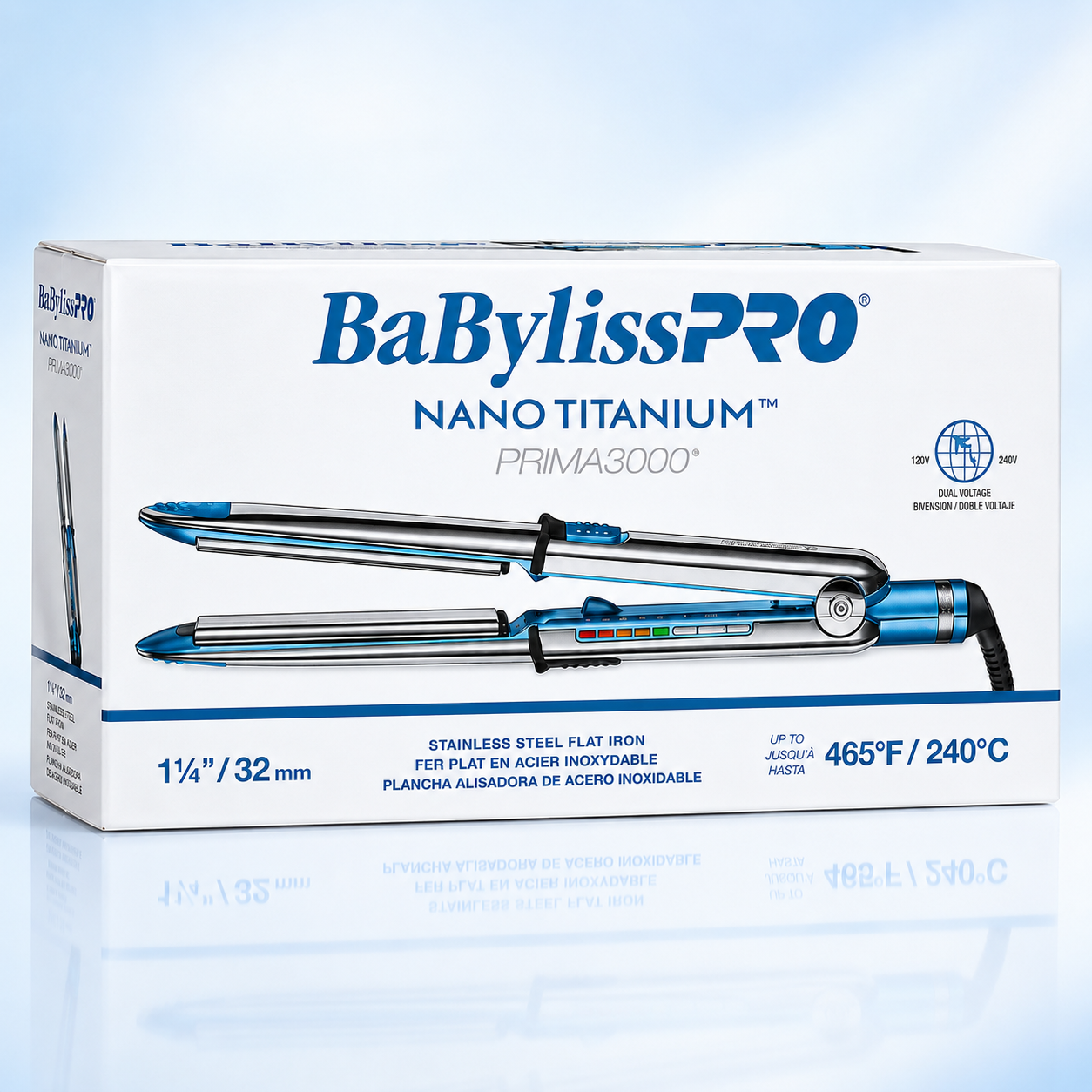 BaBylissPRO Nano Titanium Prima3000 Ionic Hair Straightener BNT3000TUC
