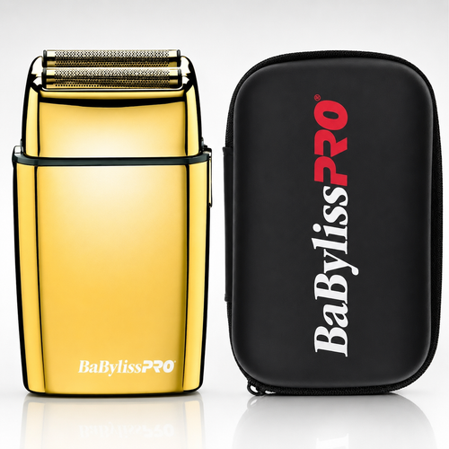 BaBylissPRO FOILFX02 Cordless Metal Double Foil Shaver Set FXFS2G + FXFS2BPCASE