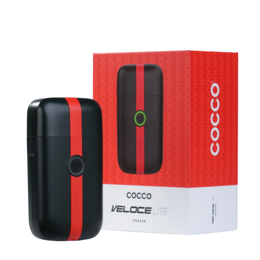 Cocco Veloce Lite Shaver Black/Red Stripe Professional Dual Foil Finishing Shaver