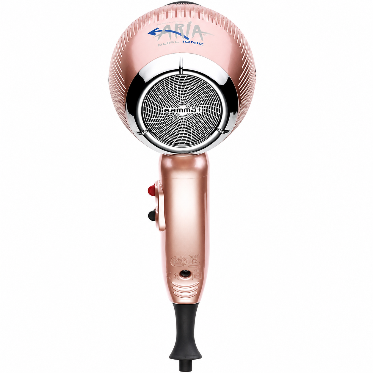 GAMMA+ Aria Dual Ionic Hair Dryer Rose Gold 1875W & BaBylissPRO Nano Titanium Prima 3100 Flat Iron BNTP3100TUC+GPADIRG