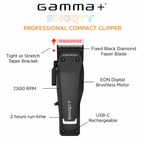 Gamma+ Shorty Clipper Compact High-Torque Cordless Clipper GP605M
