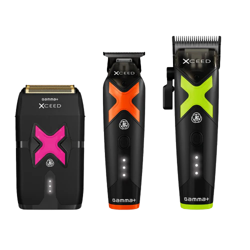 Gamma+ XCEED IN2 Vector Full Value Set – Clipper, Trimmer & Double Foil Shaver Combo