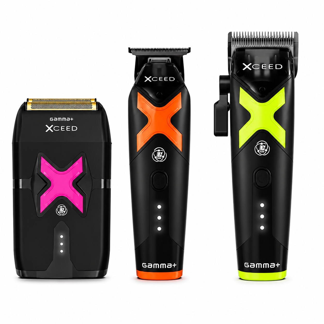 Gamma+ XCEED IN2 Vector Full Value Set Clipper, Trimmer & Double Foil Shaver Combo