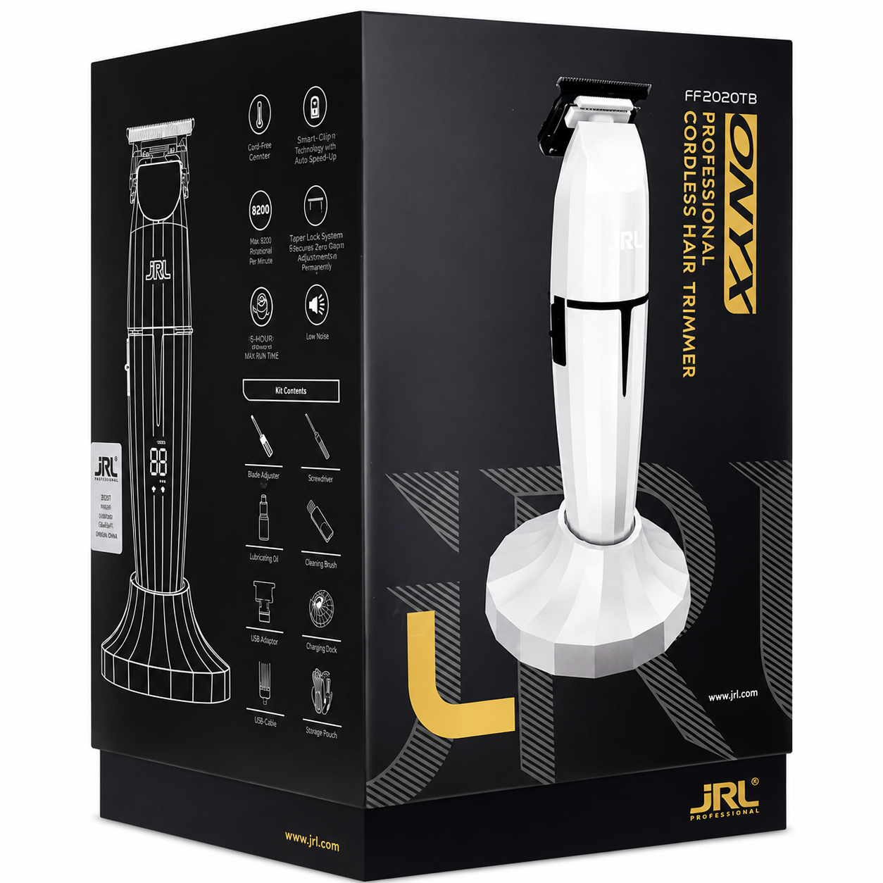JRL Ghost White Onyx FF2020T-W Cordless Professional Hair Trimmer