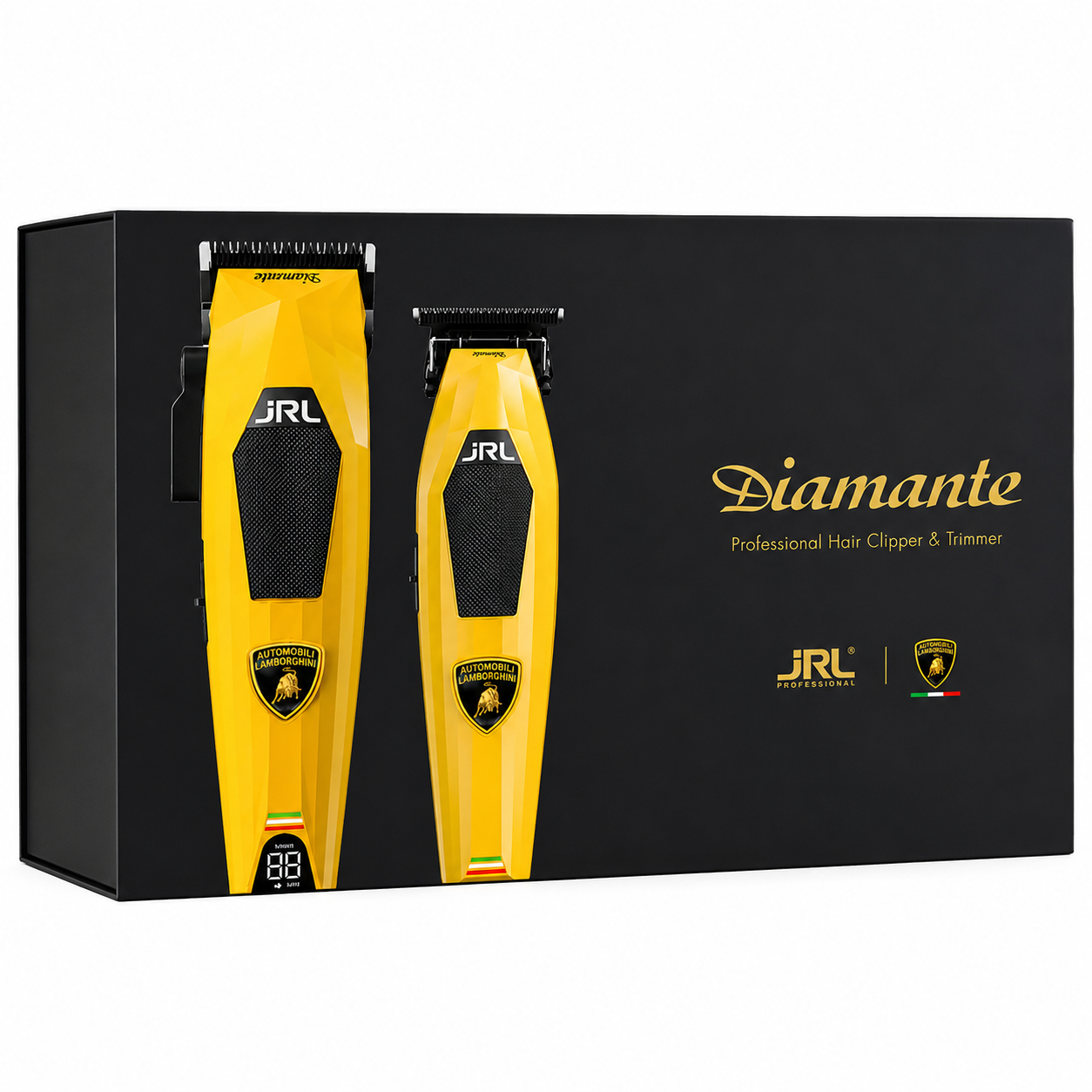 JRL x Lamborghini Diamante Yellow Combo Set Clipper & Trimmer with LED DI2025Y