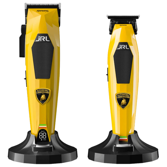 JRL x Lamborghini Diamante Yellow Combo Set (DI2025Y) – Clipper & Trimmer with LED, Dual-Speed & Reset-IQ Charging