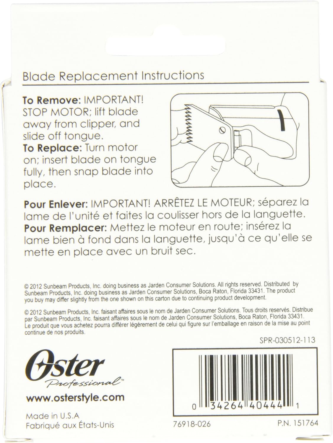 Oster Classic 76 000 Blade 76918-026