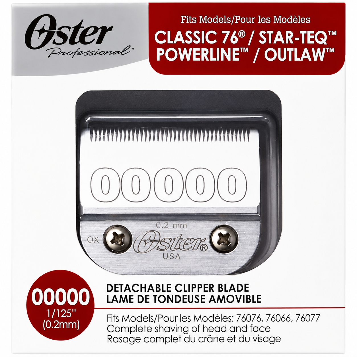 Oster Detachable Blade Size 00000 76918‑006
