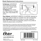 Oster Detachable Blade Size 00000 76918‑006