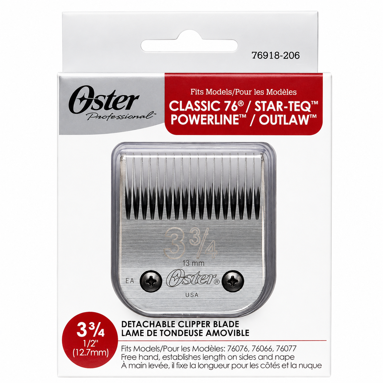 Oster Detachable Blade Size 3‑3/4 Precision Clipper Replacement 76918‑206