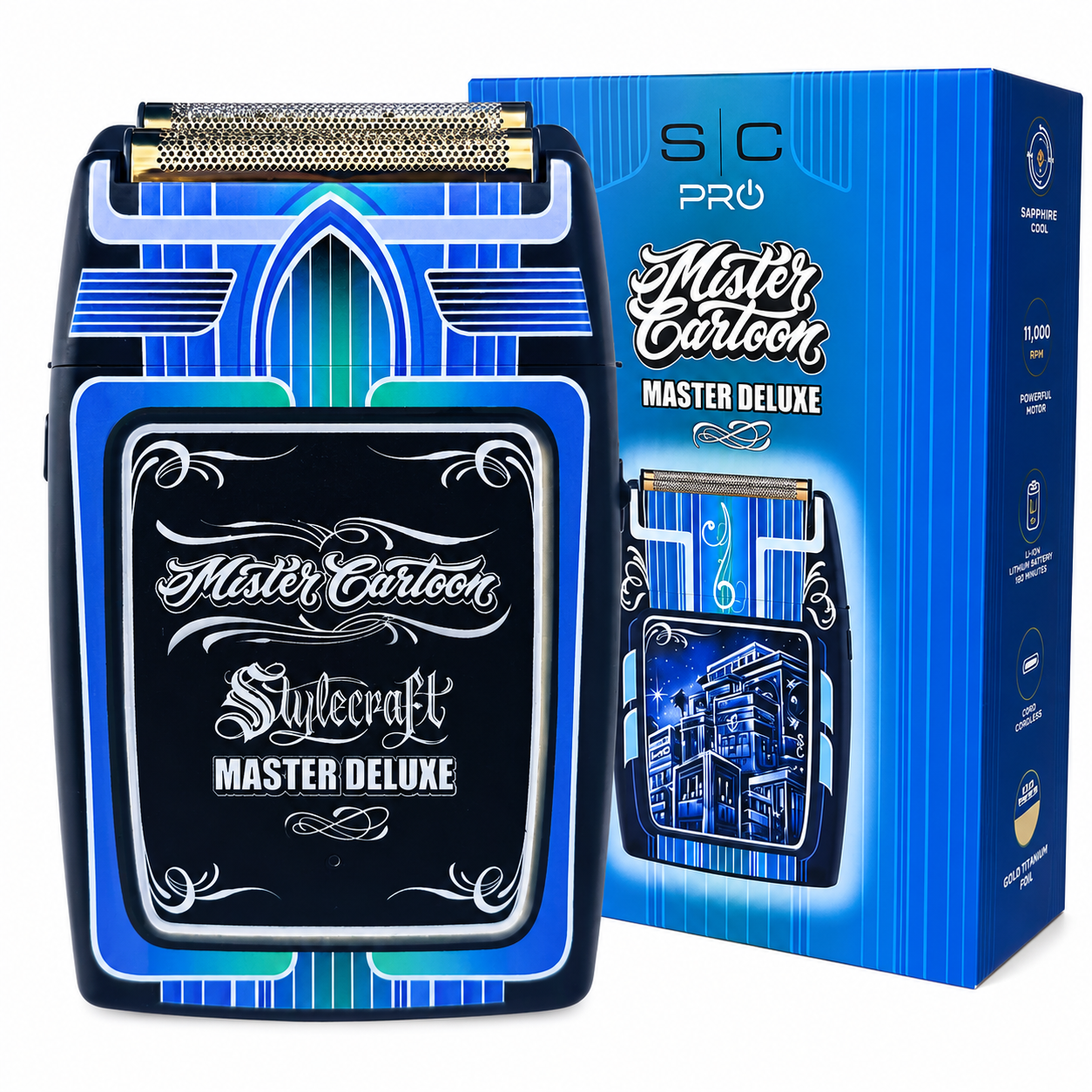 Professional Grooming Bundle Shaver,Trimmer & Clipper StyleCraft Rebel Trio Set SC809M + SC409M + SC601