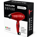 Red BaBylissPRO RAPIDO Blow Dryer 2000 Watts Professional Hair Dryer BRRAP1