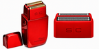 STYLECRAFT Wireless Prodigy Double Foil Shaver Shiny Metallic Red & Silver Slick Replacement Foils Red Combo SCWPFSR+SCWPSFR