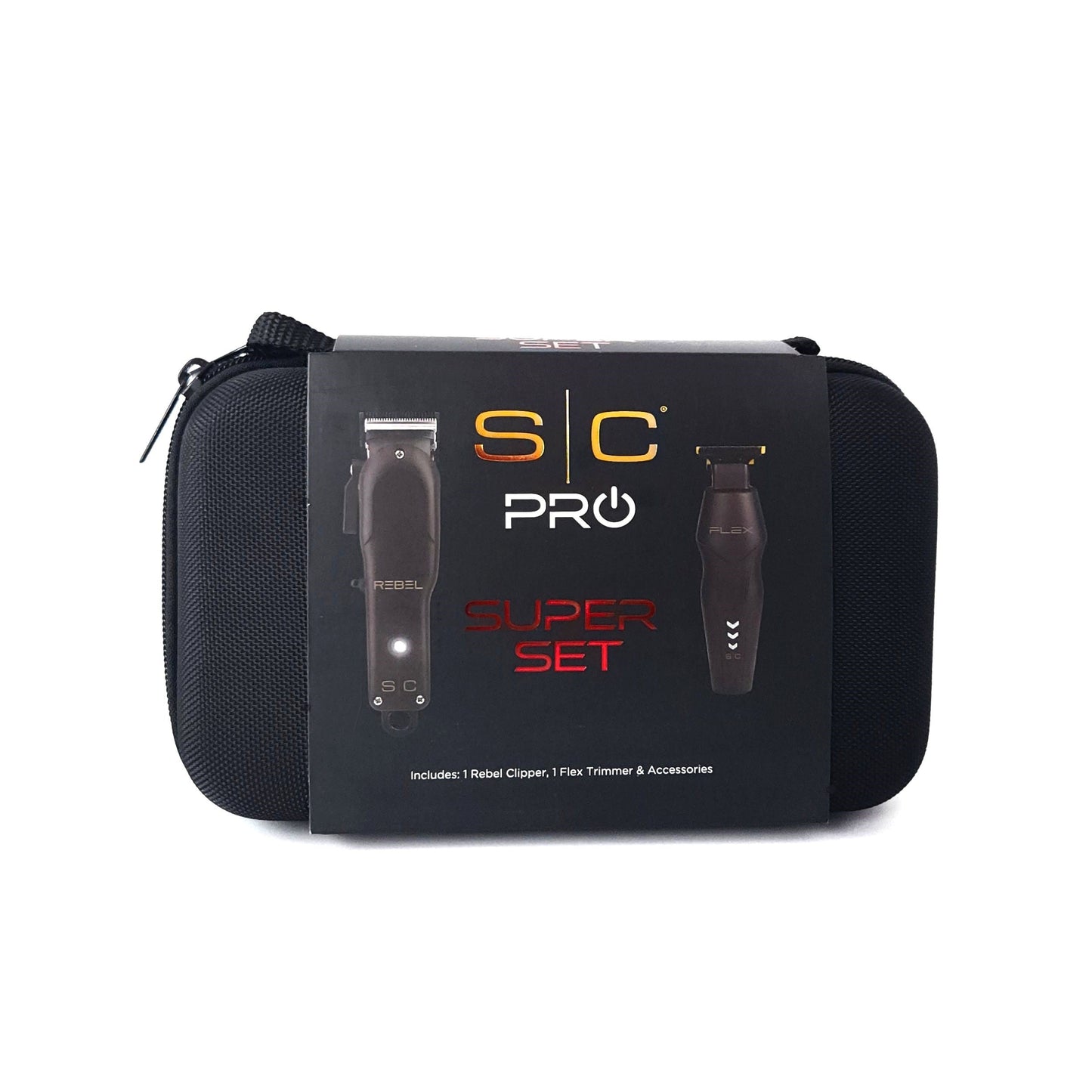StyleCraft Pro Super Set Black Rebel Clipper & Flex Trimmer SC326B