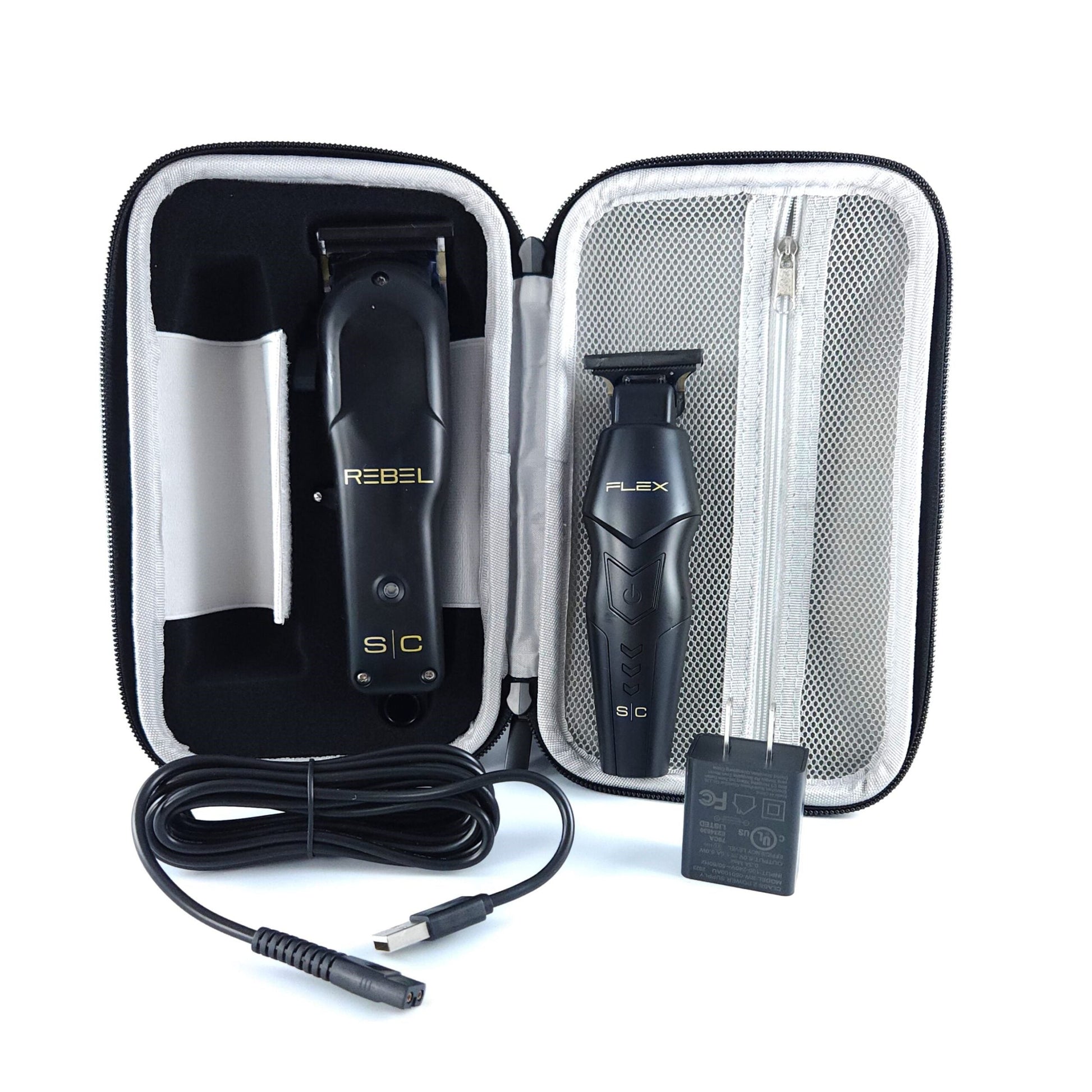 StyleCraft Pro Super Set Black Rebel Clipper & Flex Trimmer SC326B – Premium Clipper and Trimmer Combo for Precision Grooming