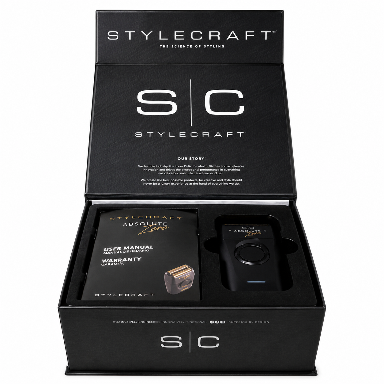 StyleCraft Absolute Zero Forged Cordless Double Foil Shaver SCAZFF