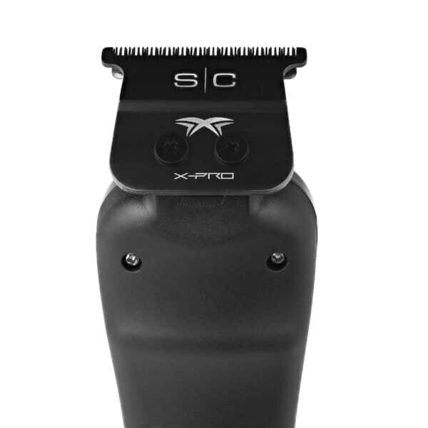 StyleCraft Instinct Metal Trimmer #SC410M – High-Torque Cordless Precision Trimmer black blade view