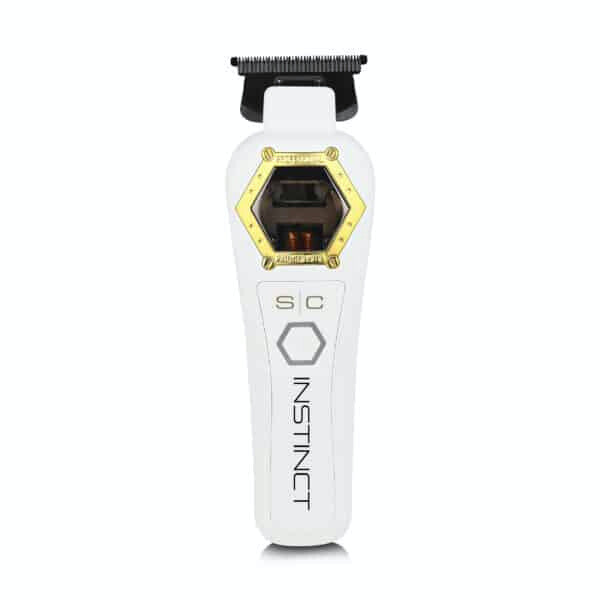 StyleCraft Instinct Metal Trimmer #SC410M – High-Torque Cordless Precision Trimmer white