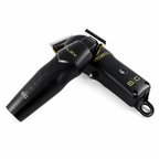 StyleCraft Pro Super Set Black Rebel Clipper & Flex Trimmer Premium Clipper SC326B