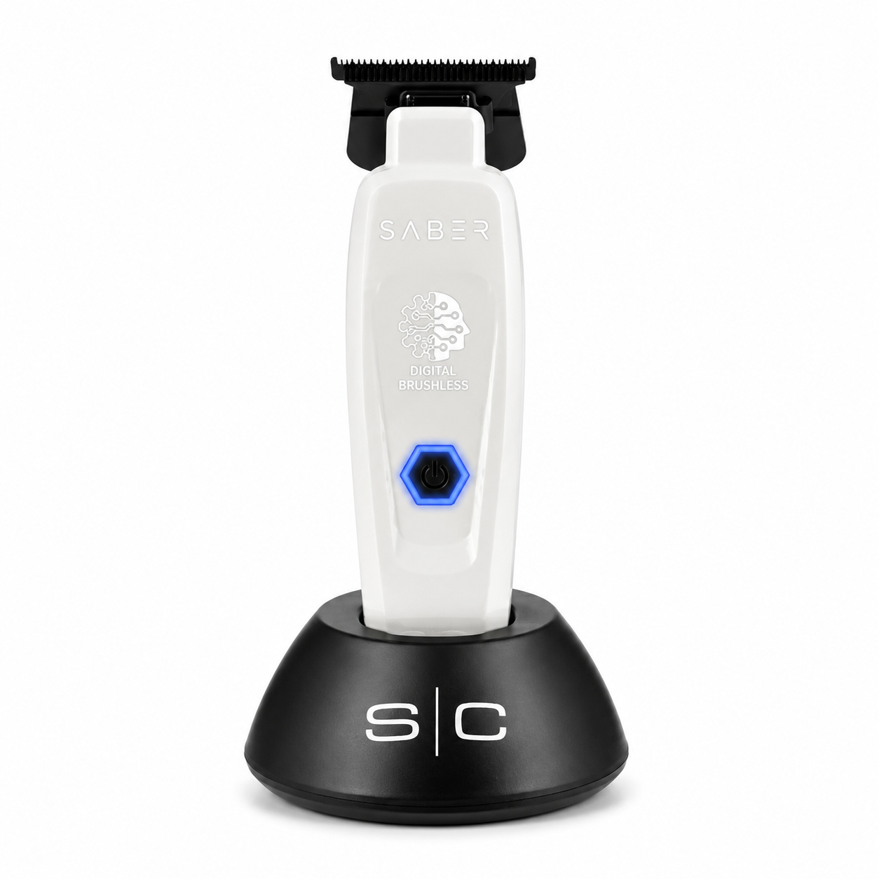 StyleCraft Saber II SC619 White Cordless Brushless Clipper & Limited Edition Bundle SC421W