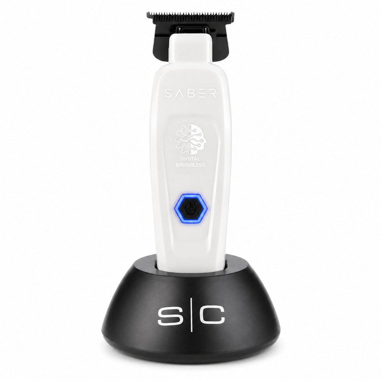 StyleCraft Saber II White Limited Edition Cordless Digital Brushless Trimmer SC421W