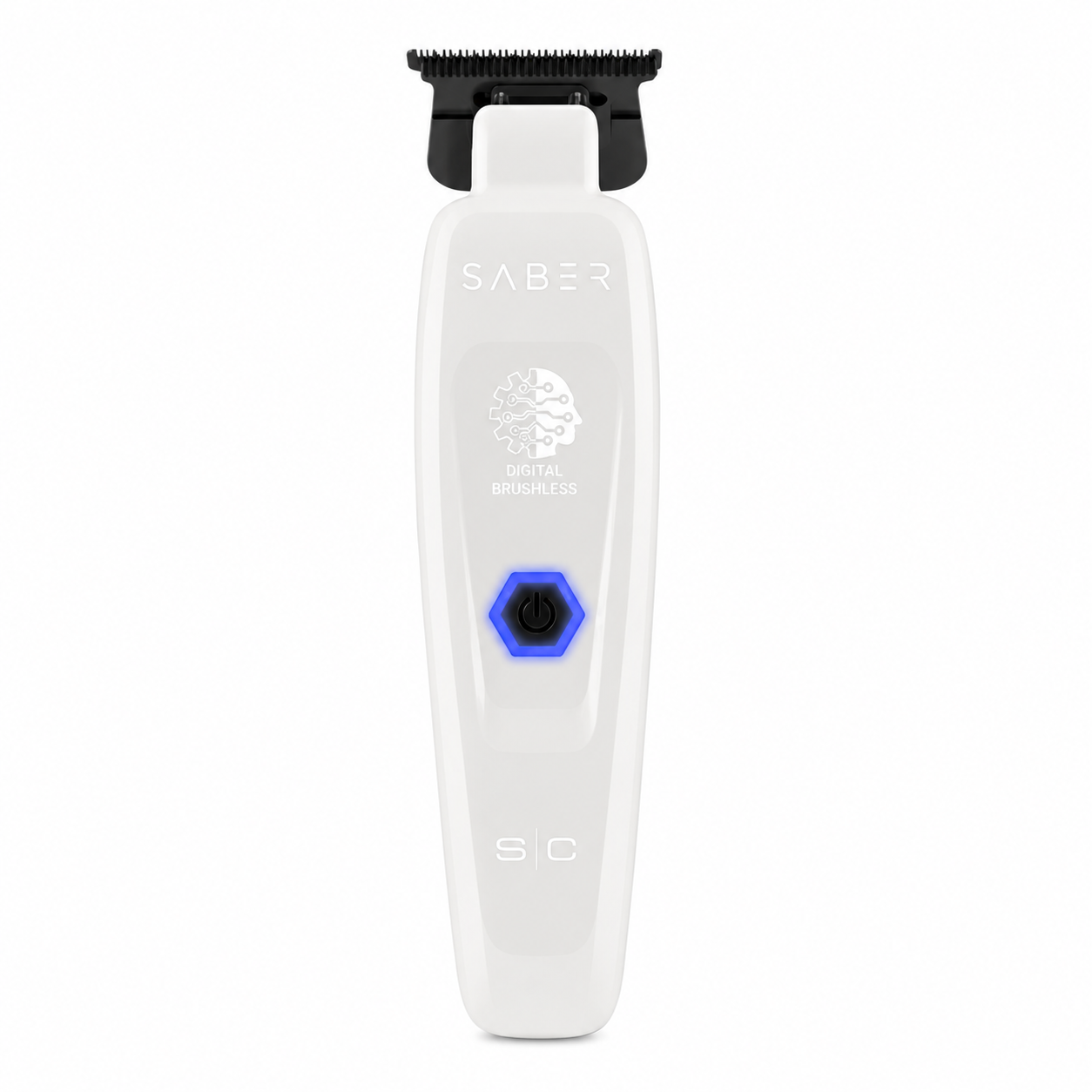 StyleCraft Saber II White Limited Edition Cordless Digital Brushless Trimmer SC421W