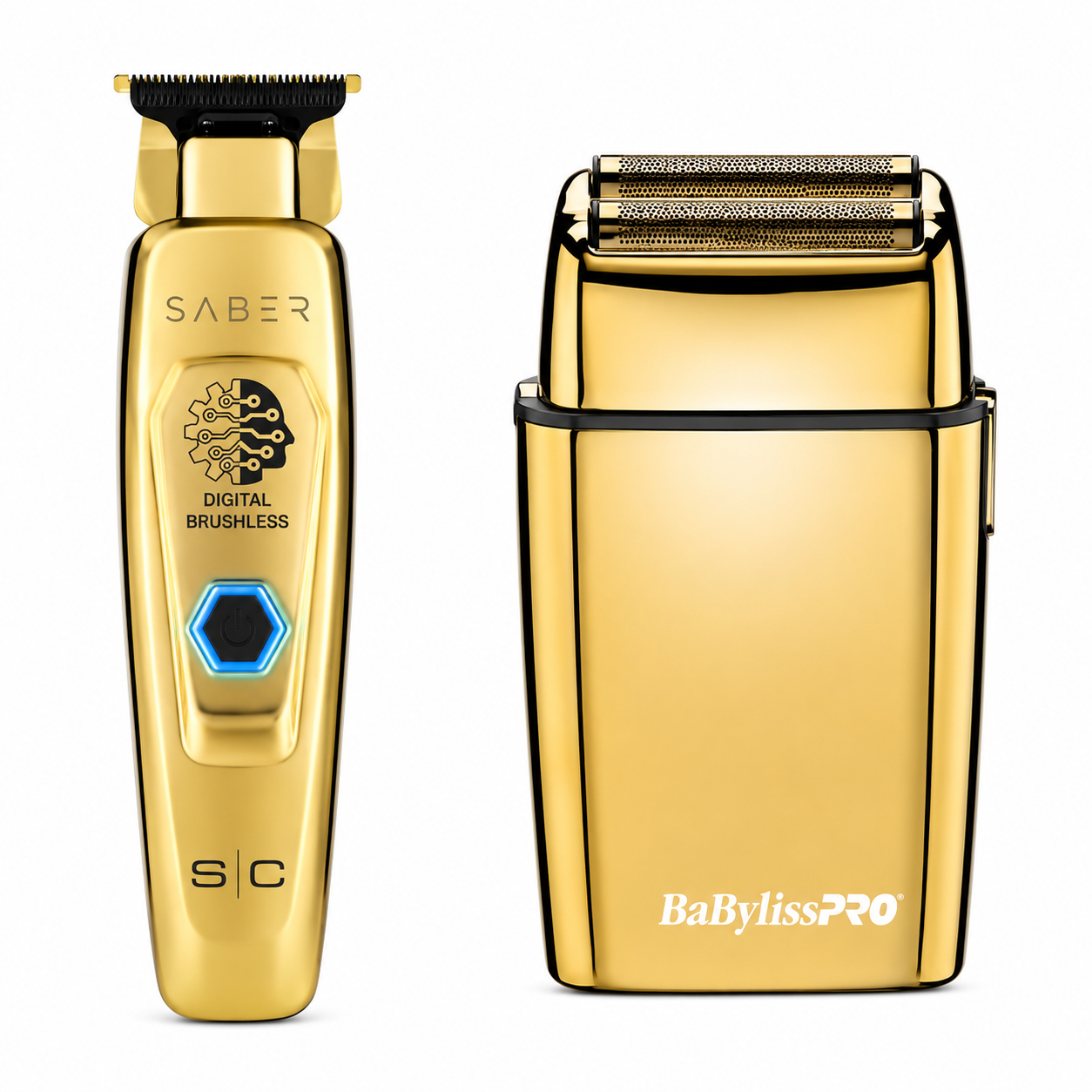 Stylecraft Gold Saber Trimmer & BaBylissPRO GoldFX Foil Shaver FXFS2G+SC405G