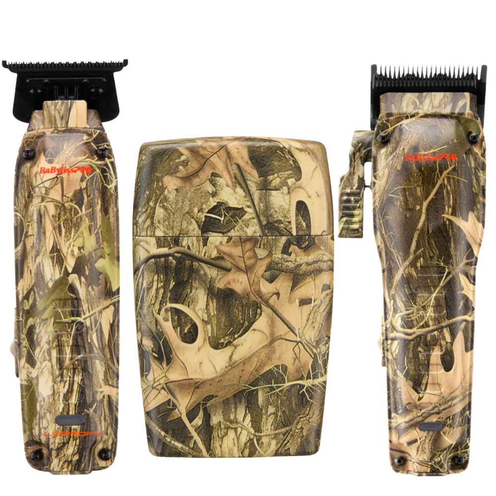 Ultimate BaBylissPRO LO‑PROFX Camo Grooming Set Shaver, Trimmer & Clipper FX82CAM + FX72CAM + FXLPFS1CAM
