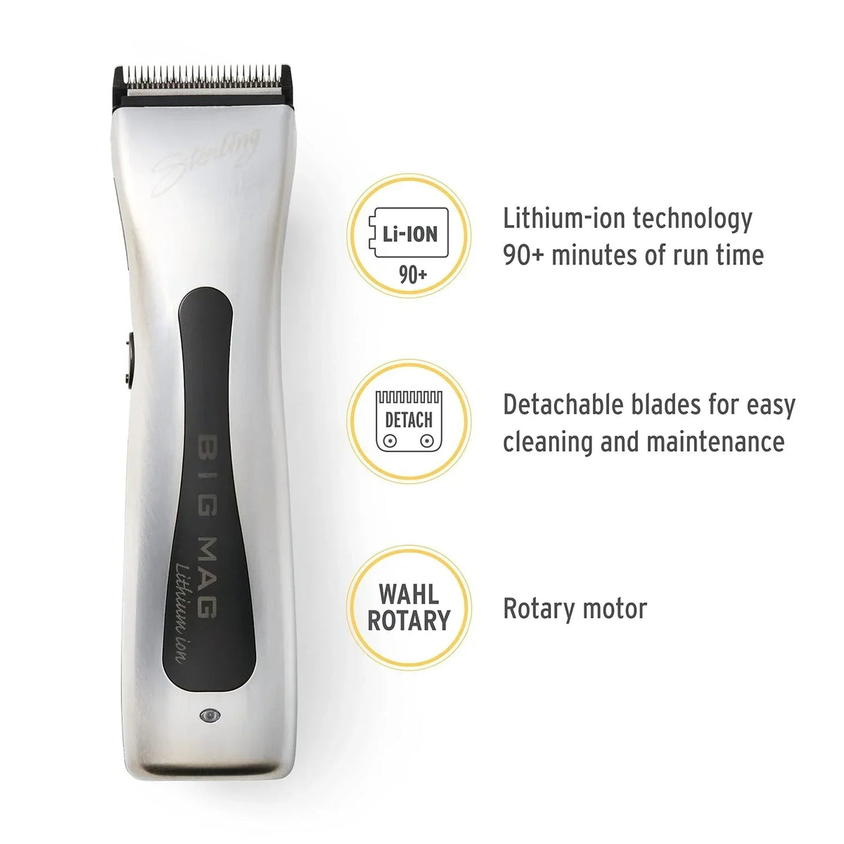 Wahl Sterling Big Mag Lithium Ion Cordless Clipper 8843 Powerful Lo wahl-sterling-big-mag-lithium-ion-cordless-clipper-8843-powerful-lo