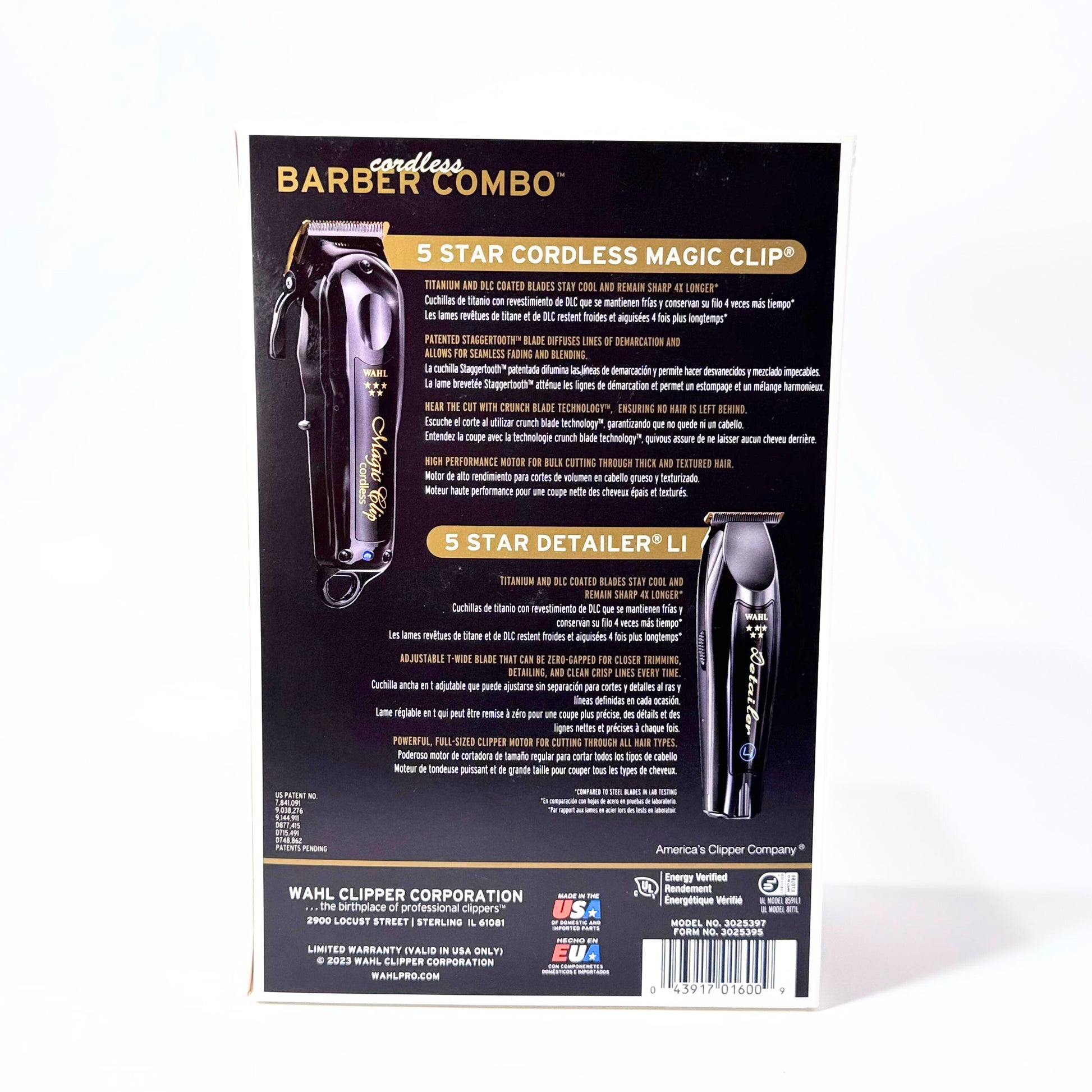 Wahl Cordless Barber Combo back of box
