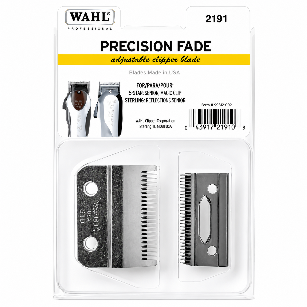 Wahl Precision Fade Adjustable Clipper Blade Smooth Fades & Detailed Cuts 2191