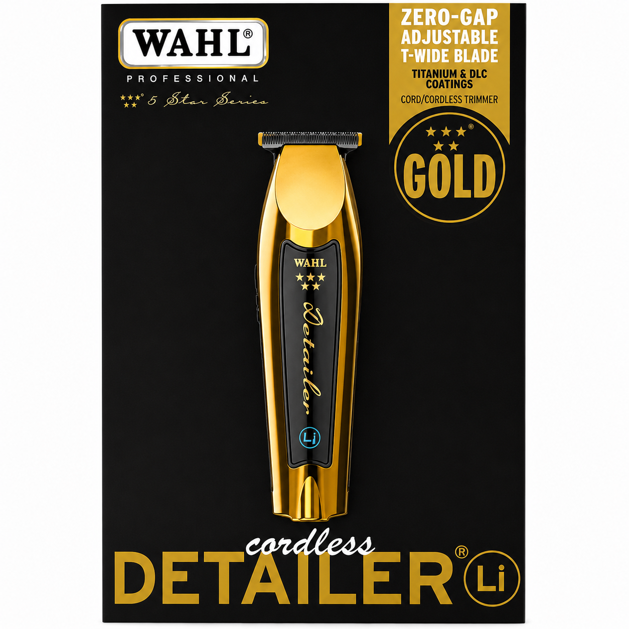 Wahl Professional 5 Star Cordless Detailer Li Gold Trimmer 8171-700