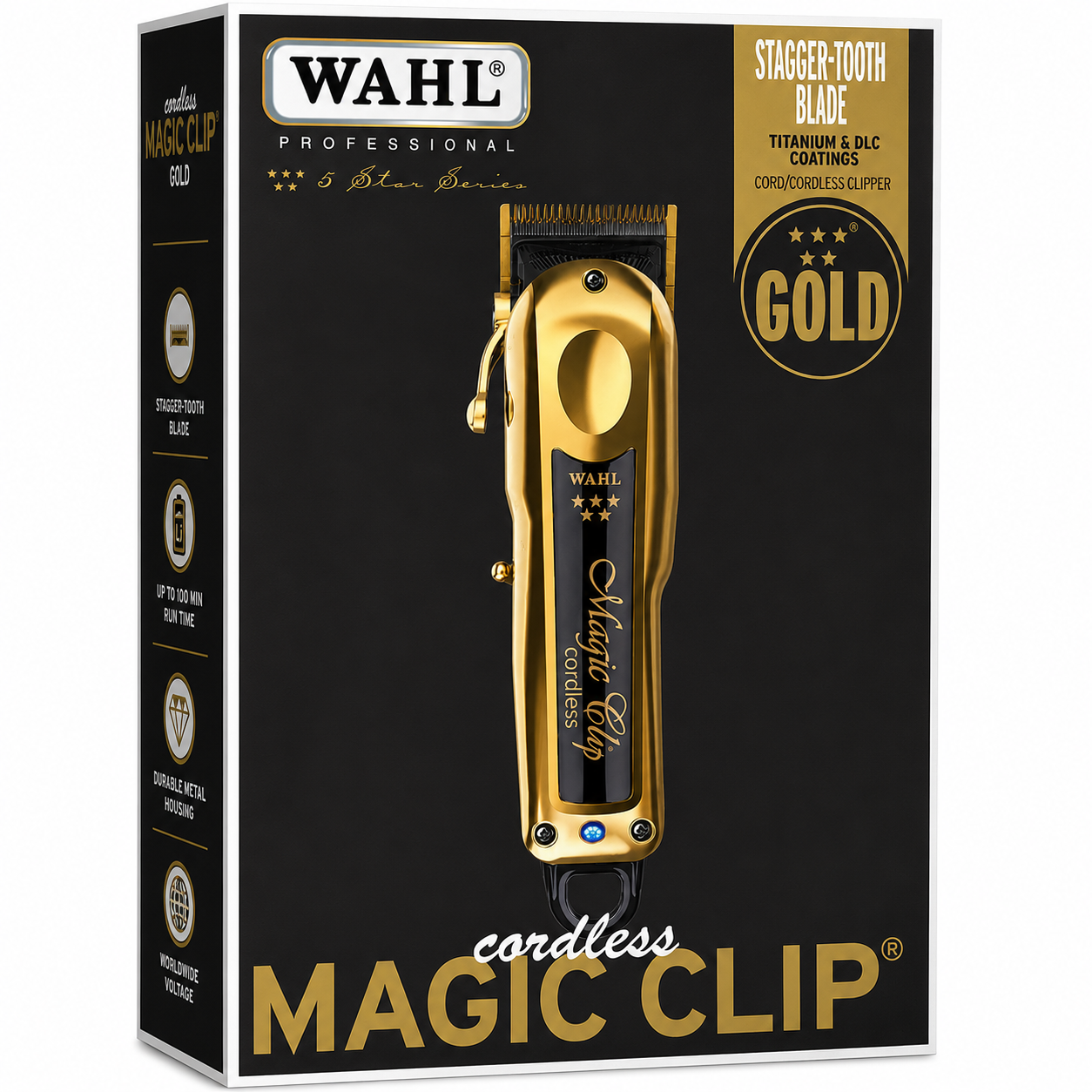 Wahl Professional 5 Star Cordless Magic Clip Gold 8148-700