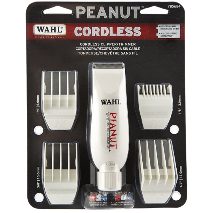 Wahl Professional Peanut Cordless Clipper/Trimmer White 8663