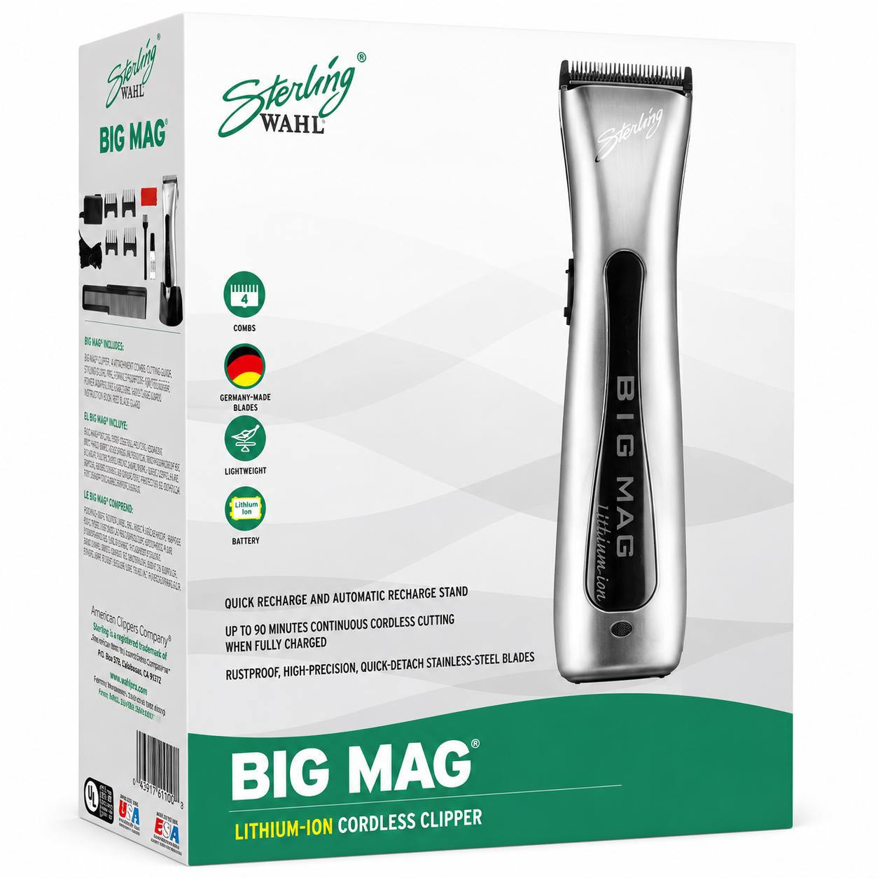 Wahl Sterling Big Mag Lithium-Ion Cordless Clipper 8843