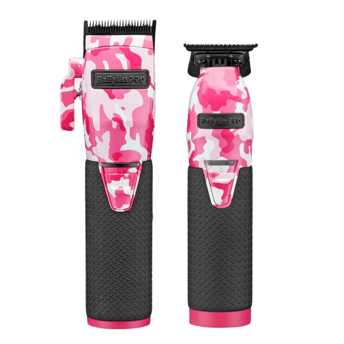 BaBylissPRO LimitedFX Pink Camo Clipper and Trimmer Combo FXHOLPKCAMPK