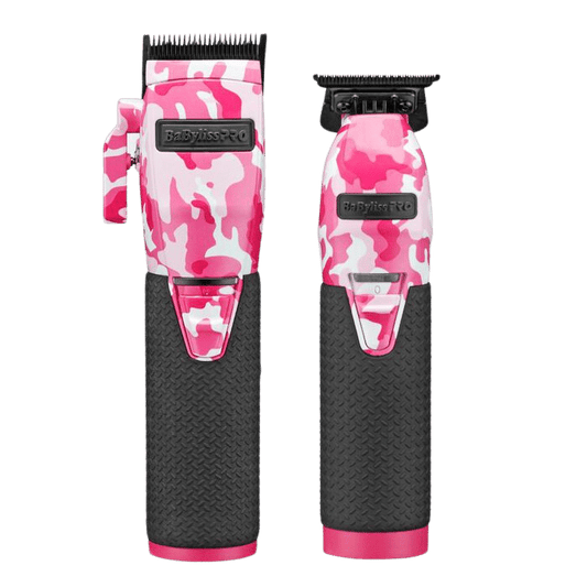 BaBylissPRO LimitedFX Pink Camo Clipper and Trimmer Combo FXHOLPKCAMPK