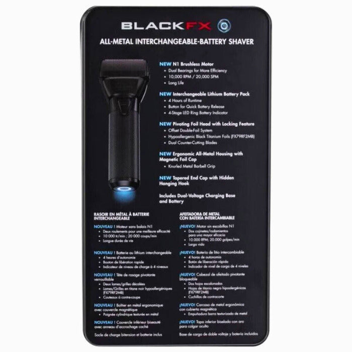 babylisspro black fxone shaver fx79fsmb box back