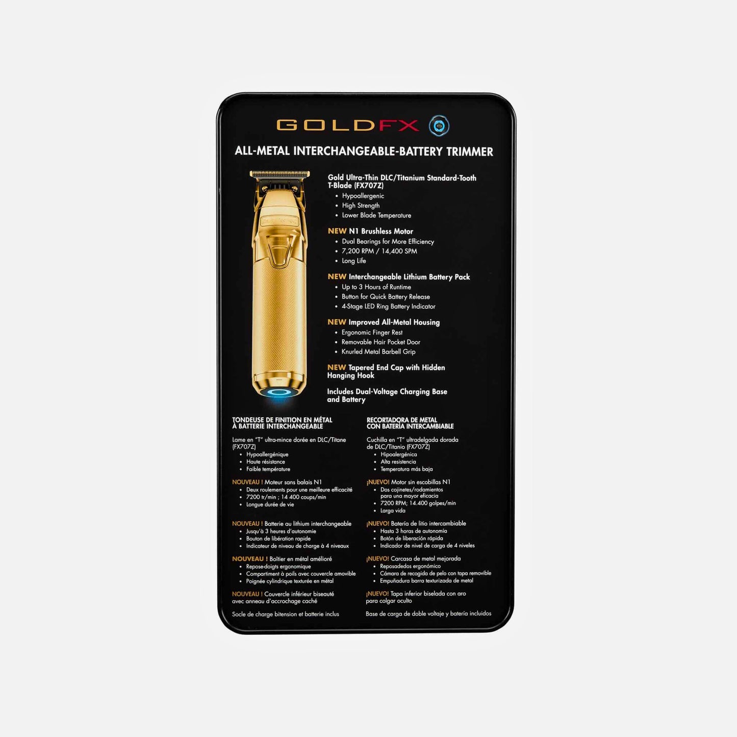 babylisspro gold trimmer fx799g box back