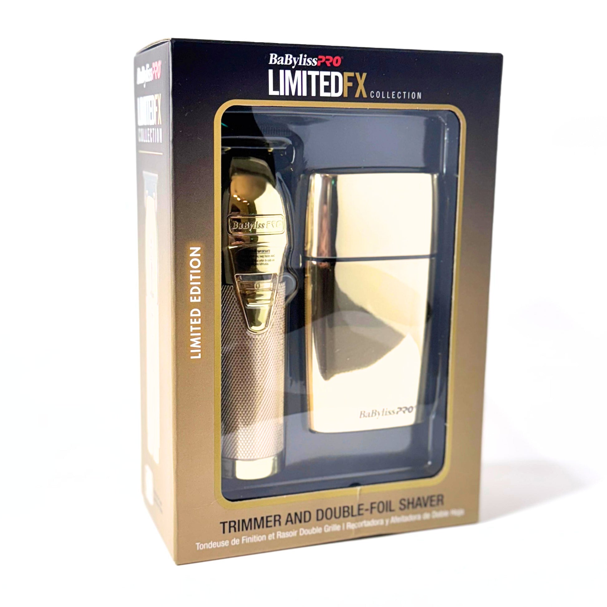 babylisspro goldfx trimmer and shaver combo box front