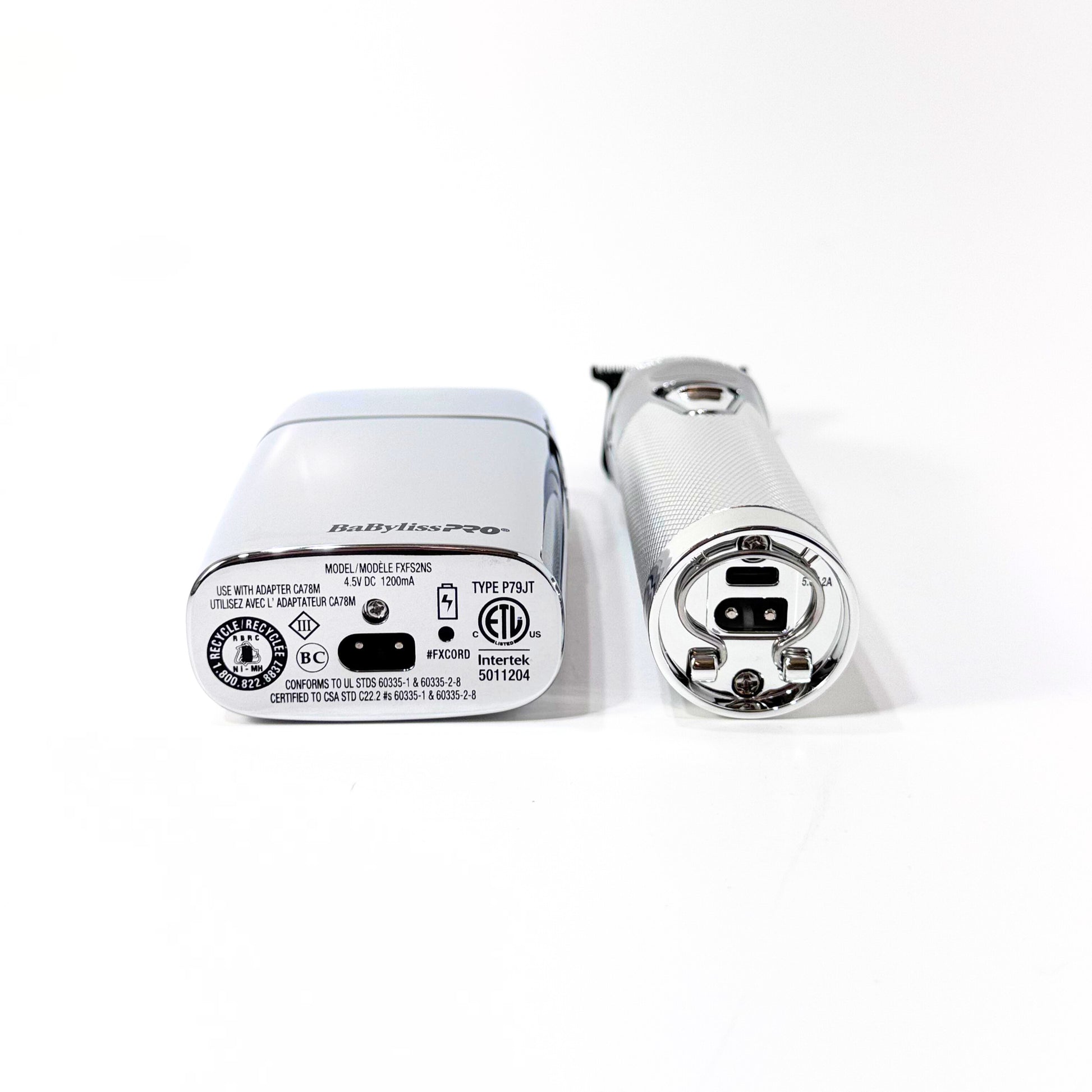 babylisspro silver fx trimmer shaver combo bottom angle