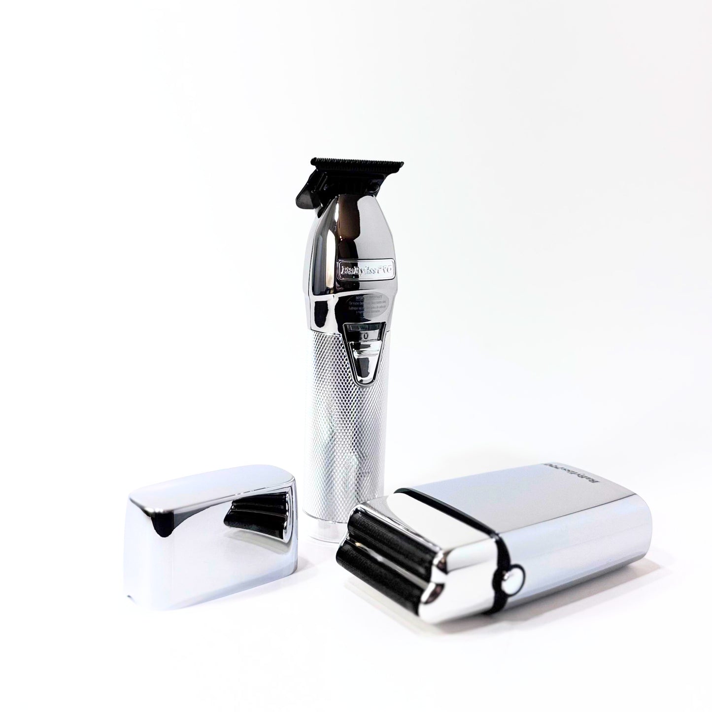 babylisspro silver fx trimmer shaver combo shaver cap off